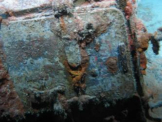 Damaged upper deck locker